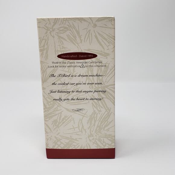 1993 Hallmark 1956 Ford Thunderbird #3 Classic American Cars Christmas Ornament - Picture 2 of 10
